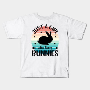 Just a girl who loves Bunnies 1 Kids T-Shirt